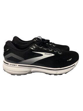 Brooks Ghost 15 Mens Running Shoes Black/White Size 10 Medium Lightweight